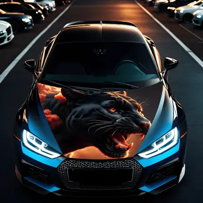 Folie capota auto "hood art" rezistenta la exterior, marime m (165 x 120cm) - cod: avx-capota-028m