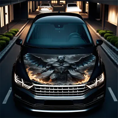 Folie capota auto "hood art" rezistenta la exterior, marime l (180 x 130cm) - cod: avx-capota-026l