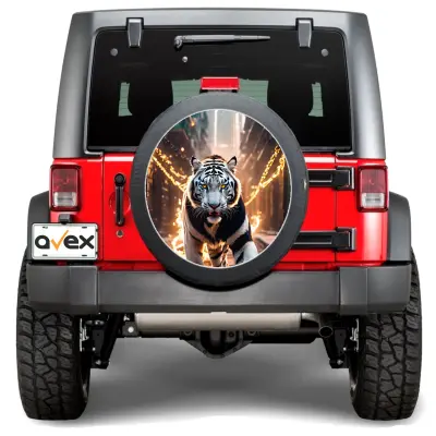 Sticker auto "roata de rezerva" rezistenta la intemperii si raze uv, diametru 55 cm, cod: avx-rr16