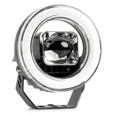 Proiector led cu angel eye model awl58, pozitie, semnalizare, faza lunga/scurta, pentru off-road, atv, ssv, putere 45w, 8000lm, tensiune 9-36v, dimensiuni 114,5 x 114,5 x 52 mm