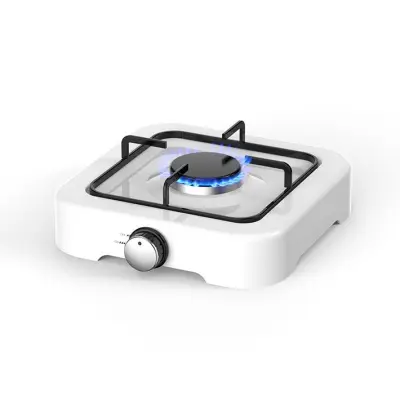 Aragaz de mici dimensiuni cu un singur arzator pentru soferii de camion, rulote, camping, calatorii, dimensiune 26 x 26cm, culoare alba