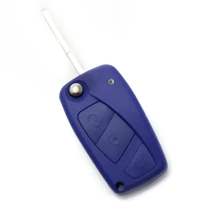 Fiat - carcasa cheie tip briceag, 3 butoane, albastru