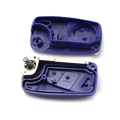 Fiat - carcasa cheie tip briceag, 3 butoane, albastru