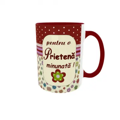Pentru o prietena minunata, cana ceramica, 330ml, cgs1052