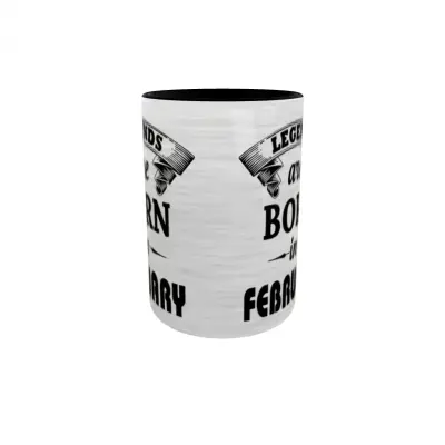 February, legends are born in, cana ceramica, 330ml, cgs1109b