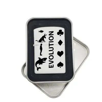 Poker evolution, bricheta metalica gravata laser cu mesaj