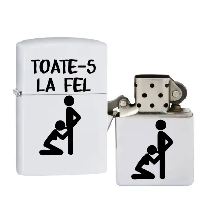 Toate-s la fel, bricheta metalica gravata laser cu mesaj