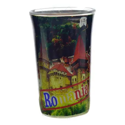 Pahar tip shot realizat din sticla – design romania b