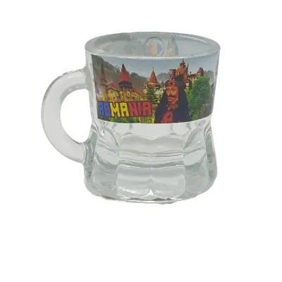 Pahar pentru lichior/snaps realizat din sticla, design romania