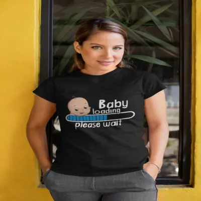 Baby loading baietel, tricou cu mesaj