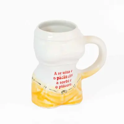 Halba femeie din ceramica cu mesaj