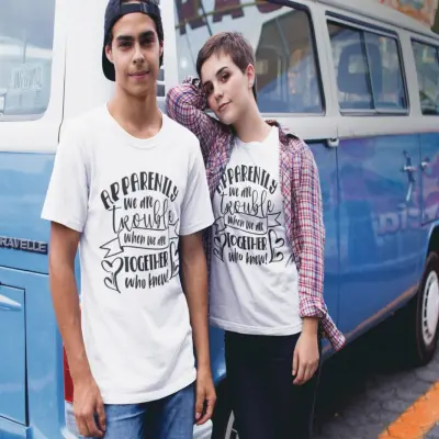 Apparently we are trouble, tricou cu mesaj, tgs0279