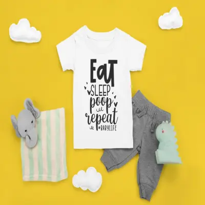 Eat sleep cute repeat , tricou cu mesaj, tgs0377