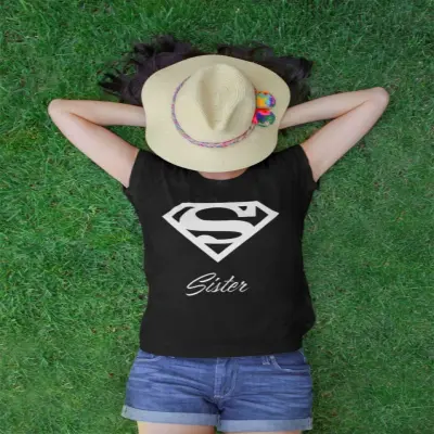 Super sister, tricou cu mesaj