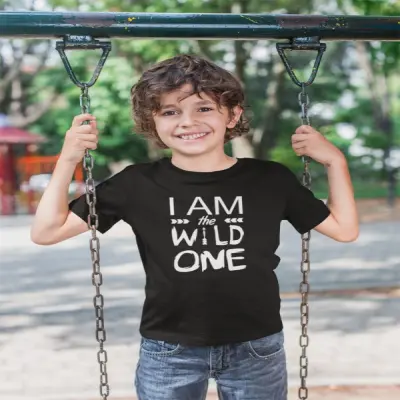 Wild i am the wild one, tricou cu mesaj b