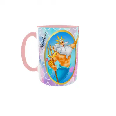 Little mermaid poseidon, cana ceramica, 330ml
