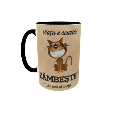 Zambeste, cana din ceramica, 330ml