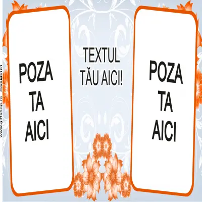 Cana, personalizata cu  2 poze si 1 text, 330ml, model 3101