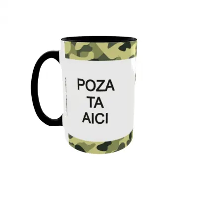 Cana, personalizata cu 3 poze si 1 text, 330ml, model  3116