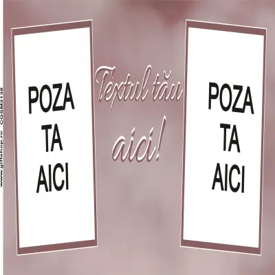 Cana, personalizata cu 2 poze si 1 text, 330ml, model 3138