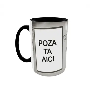 Cana, personalizata cu 2 poze si text, 330ml, model 3192