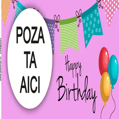 Happy birthday, cana personalizata cu poza si text, 330ml, model 3227