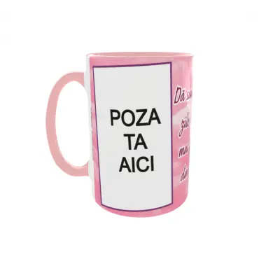 Da sansa fiecarei zile, cana personalizata cu 2 poze si text, 330ml, model 3230