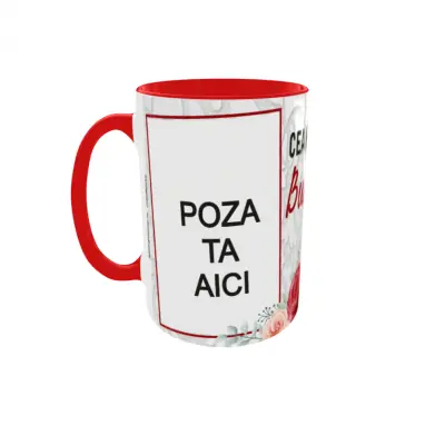 Cea mai buna bunica, cana personalizata cu 2 poze si text, 330ml, model 3235