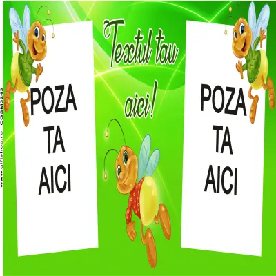 Cana, personalizata cu 2 poze si text, 330ml, model 3243