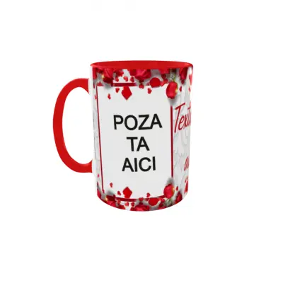 Cana, personalizata cu 2 poze si text, 330ml, model 3307