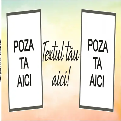 Cana, personalizata cu 2 poze si text, 330ml, model 3309