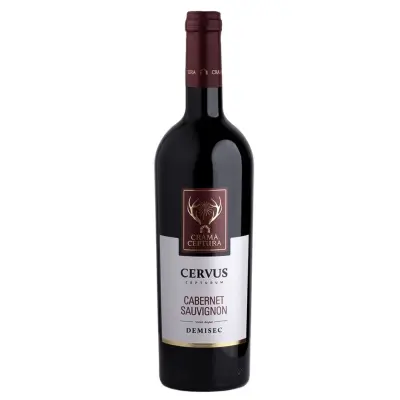 Eticheta autocolant model 2, vin rosu cabernet sauvignon, demisec, 750ml, 13.5% alcool