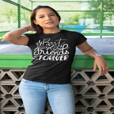Best friends forever , tricou cu mesaj