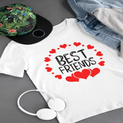 Best friends , tricou cu mesaj