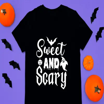 Sweet and scary, tricou cu mesaj