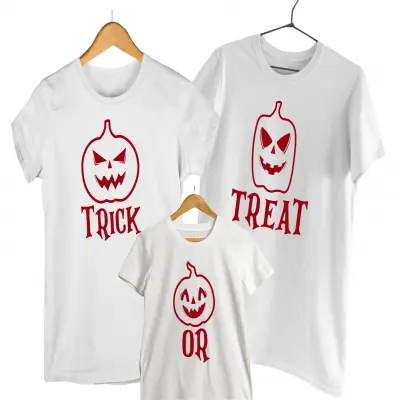 Trick or treat  - set 3 tricouri personalizate.