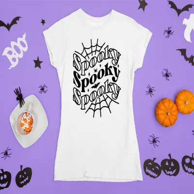 Spooky, tricou cu mesaj.