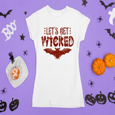 Let`s get wicked, tricou cu mesaj