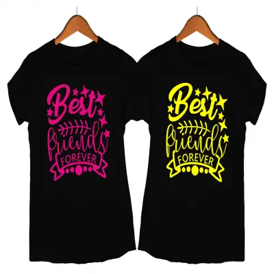Best friends forever, set 2 tricouri cu mesaje 2