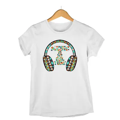 Music is my culture, tricou cu mesaj