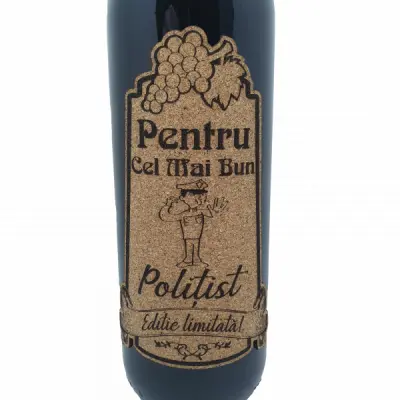 Pentru cel mai bun politist, editie limitata, vin rosu cabernet sauvignon, demisec, 750ml, 13.5% alcool
