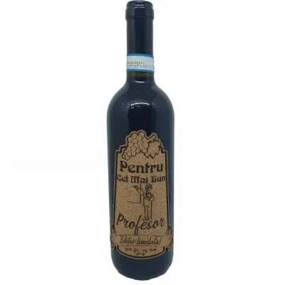 Pentru cel mai bun profesor, editie limitata, vin rosu cabernet sauvignon, demisec, 750ml, 13.5% alcool