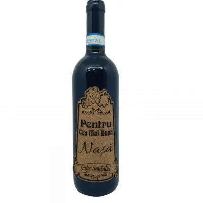 Pentru cea mai buna nasa, editie limitata, vin rosu cabernet sauvignon, demisec, 750ml, 13.5% alcool