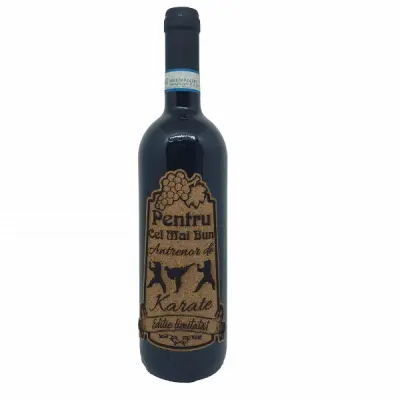Pentru cel mai bun antrenor de karate, editie limitata, vin rosu cabernet sauvignon, demisec, 750ml, 13.5% alcool