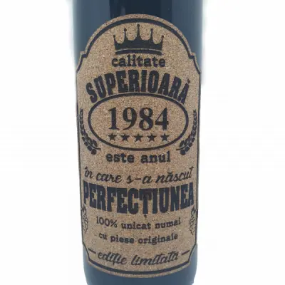 1984 este anul in care s-a nascut perfectiunea, editie limitata, vin rosu cabernet sauvignon, demisec, 750ml, 13.5% alcool