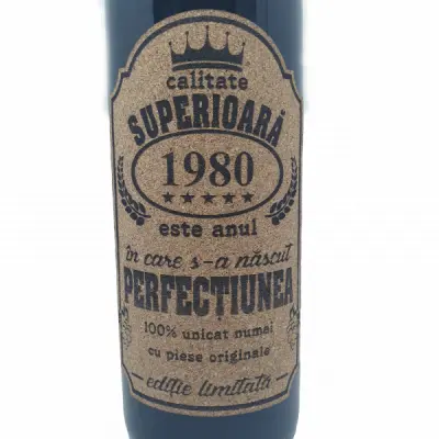 1980 este anul in care s-a nascut perfectiunea, editie limitata, vin rosu cabernet sauvignon, demisec, 750ml, 13.5% alcool