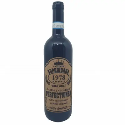 1978 este anul in care s-a nascut perfectiunea, editie limitata, vin rosu cabernet sauvignon, demisec, 750ml, 13.5% alcool