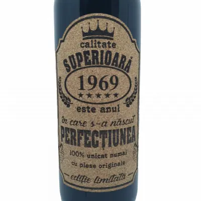 1969 este anul in care s-a nascut perfectiunea, editie limitata, vin rosu cabernet sauvignon, demisec, 750ml, 13.5% alcool