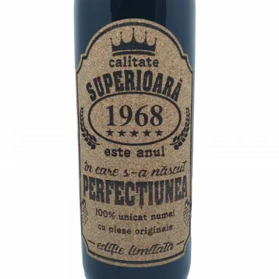 1968 este anul in care s-a nascut perfectiunea, editie limitata, vin rosu cabernet sauvignon, demisec, 750ml, 13.5% alcool