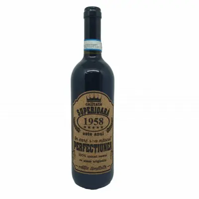 1958 este anul in care s-a nascut perfectiunea, editie limitata, vin rosu cabernet sauvignon, demisec, 750ml, 13.5% alcool